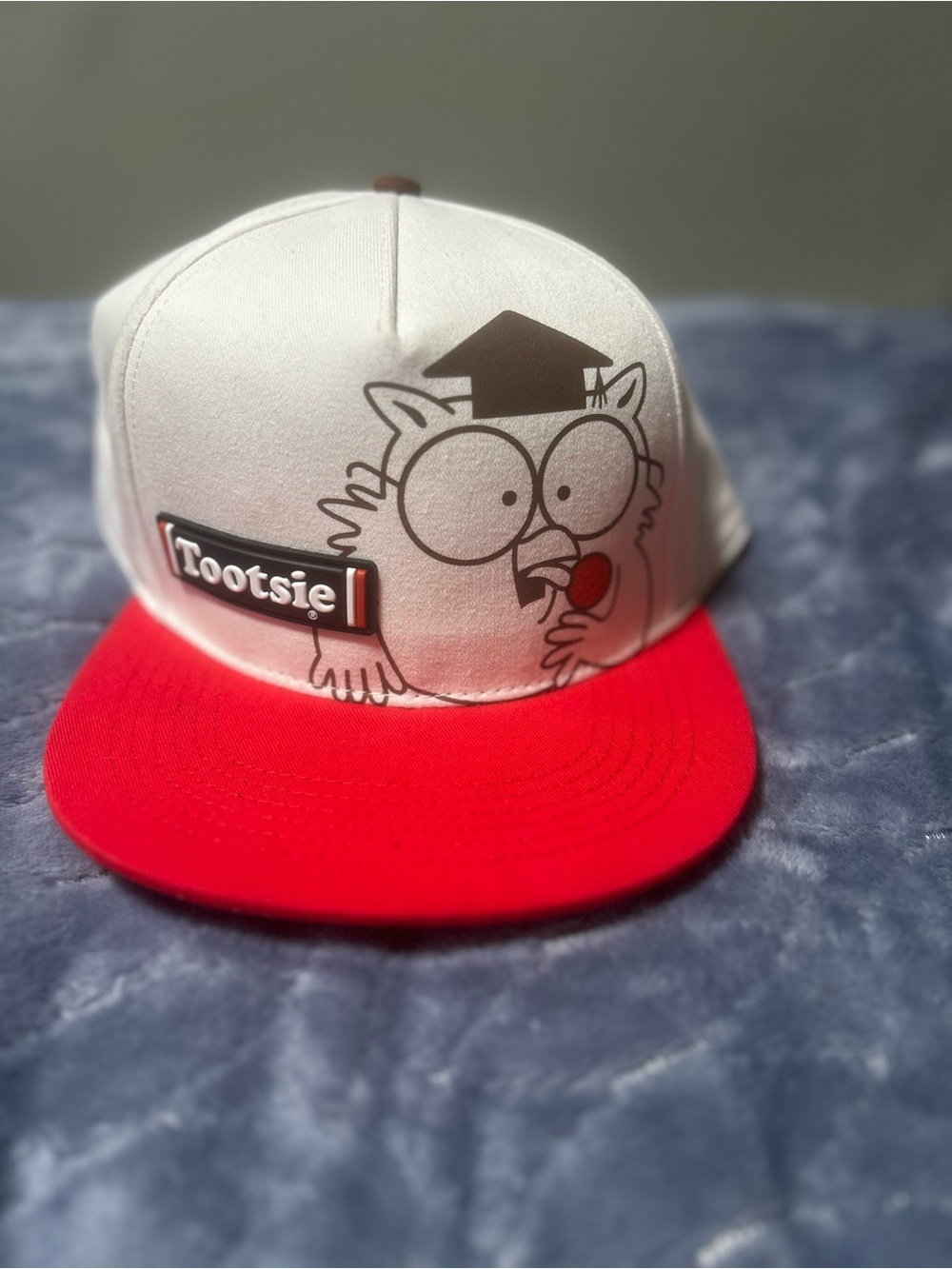 Tootsie Pop White and Red Snapback Hat